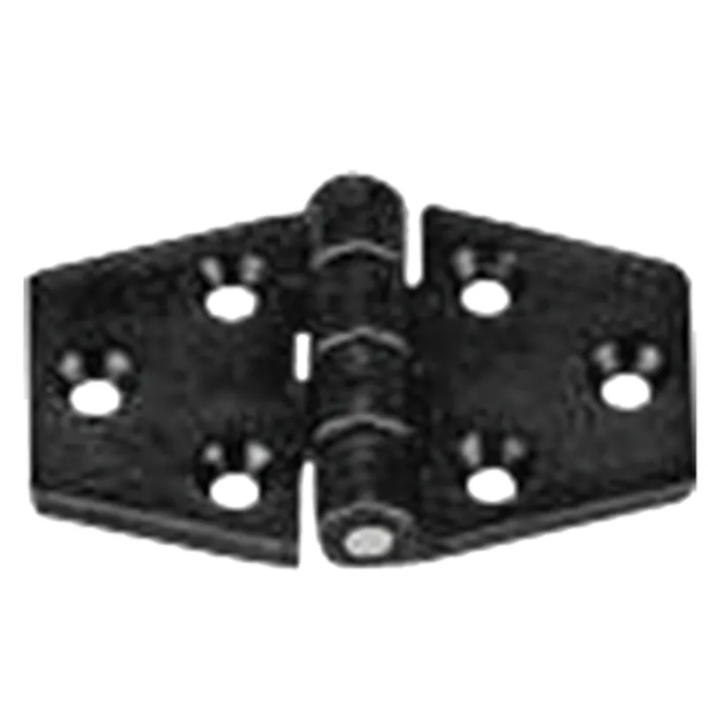 Kunststoffscharnier Polyamid, Sechskant Schwarz, 63x40mm, 270°