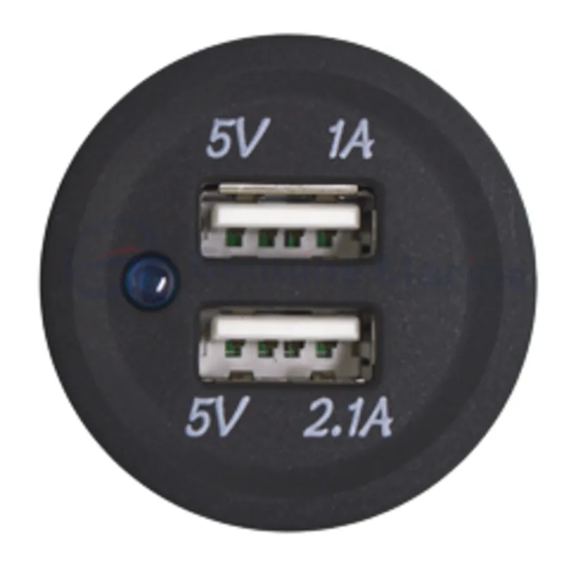 Wasserdichter Dc Usb Steckdose mit 2 Eingangen (Einzel)