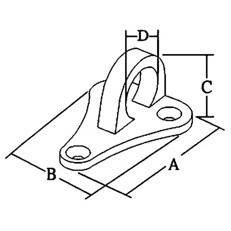 Niro Fenderaugen, A=33mm, B=29mm, C=21mm (Pro Paar) (Max. Tau Ø10mm)