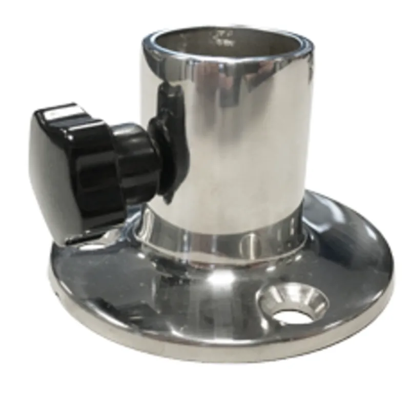 Niro Flaggenstockhalter, Gerades Modell 45°, 81x42x45mm; für 25mm Flaggenstock