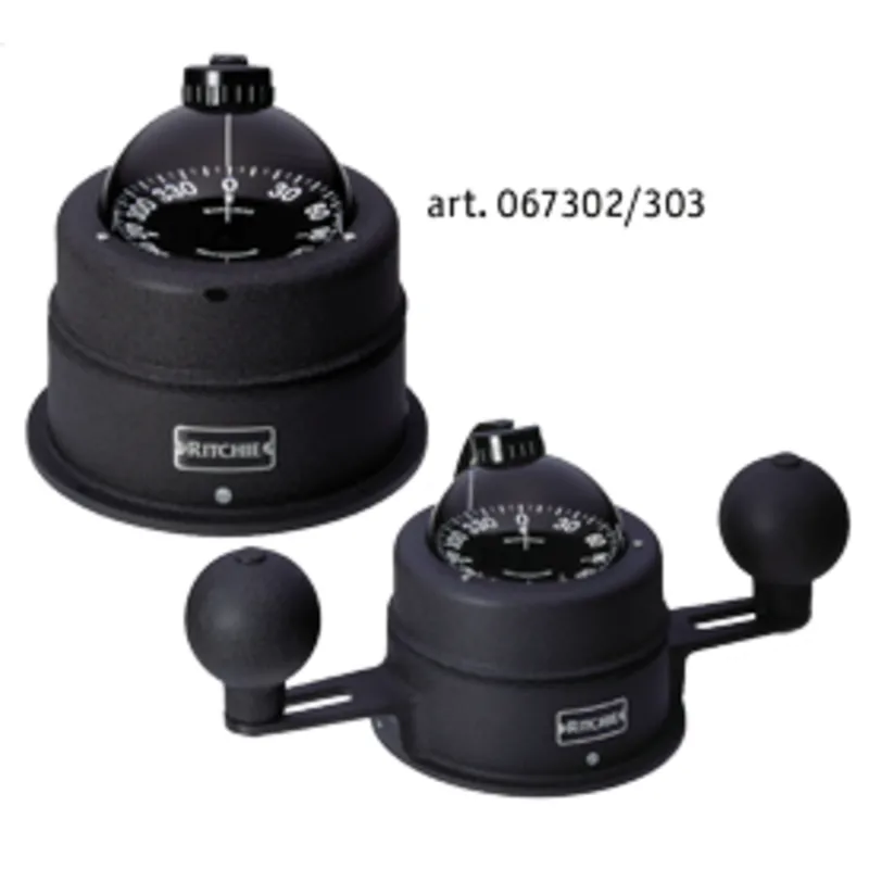 Ritchie Kompass Modell 'Globemaster B-453' 12/24/32v, Aufbau, Rose Ø127mm/2 Of 5°, Schwarz