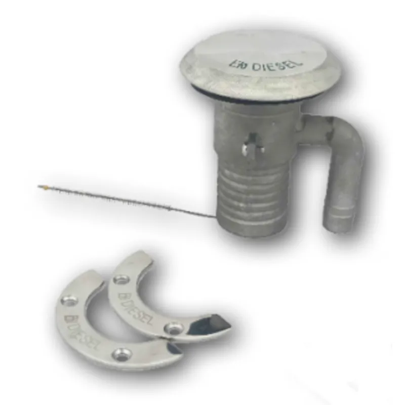 Niro Deckeinfüllstütze 'Diesel' mit Entlüftung; Anschluss 38mm