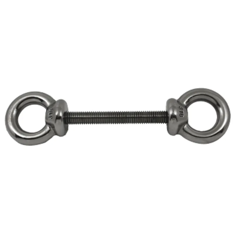 Schraube mit Doppeltem Niro Auge, A=100mm, B=10mm, C=22mm, D=145mm