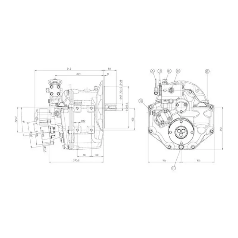 Technodrive Hydraulisches Wendegetriebe Tm485a, R=2,40:1