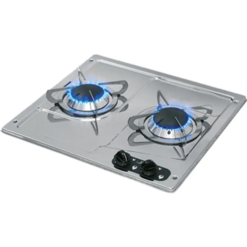 Gaskochfeld Aus Edelstahl 2 Brenner