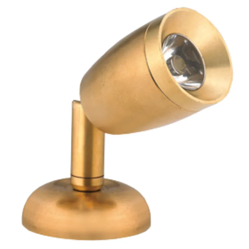 Led Wand-Leselampe (Mini), Messing, 8-30v/1,2w, Led 1x 1w, H=84mm