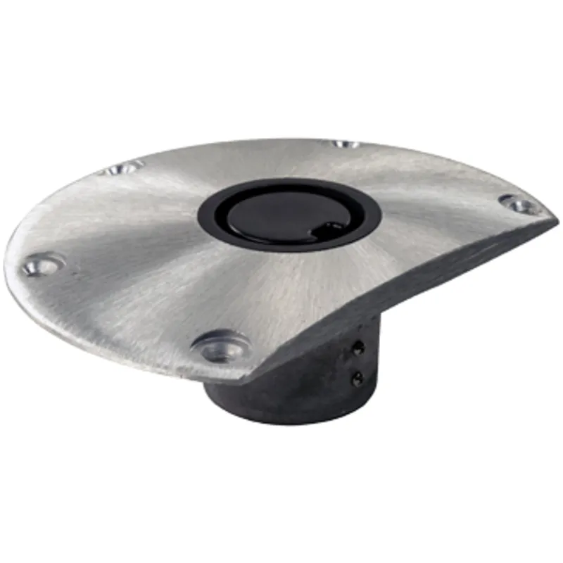 Flacher Linksseitiger Aluminiumsockel Satin