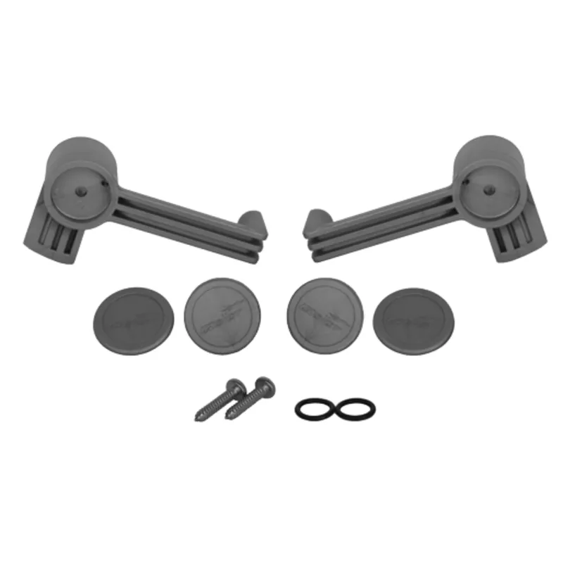 Goïot Cristal/Integration (46.33-Serie) Plastik Interieurhebelsatz, Groß, Inkl. Montagesatz (Grau)