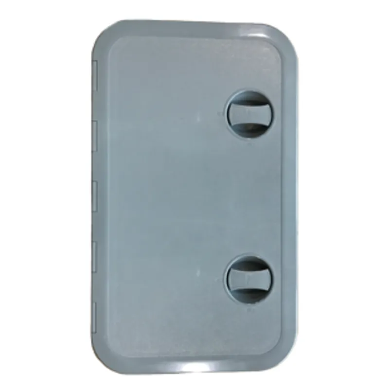 Kunststoff-Luke, 243x606mm, 2x Verschluß, 180°, Grau