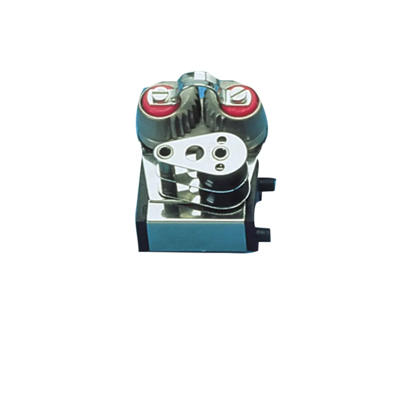 Niro Endstop mit Doppelumlenkrolle & Klemme für Travellerschiene