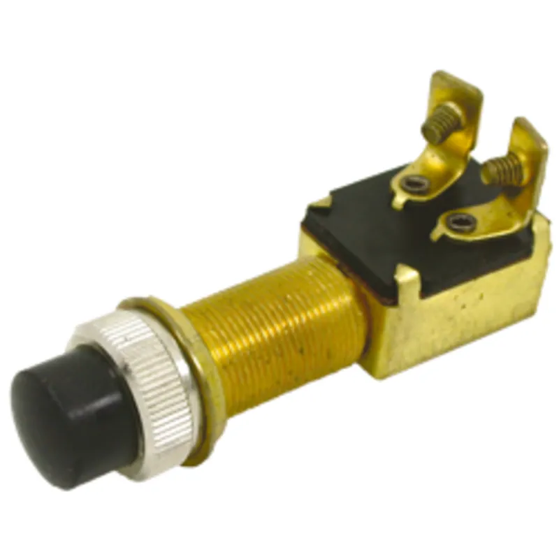 Druckschalter 12v, 2-Positionen, A=28mm, B=14mm, C=18mm, Schwarzer Druckknopf, Max. 20a