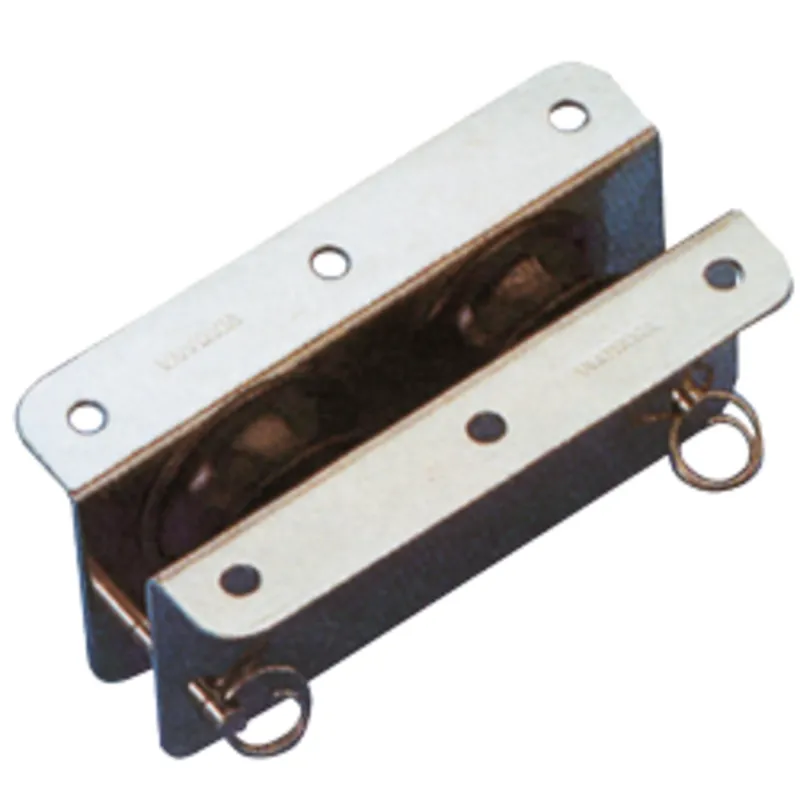 Niro Umlenkrolle Zweischeiben, 10mm, Scheibe Ø33mm, Bruchlast 600kg