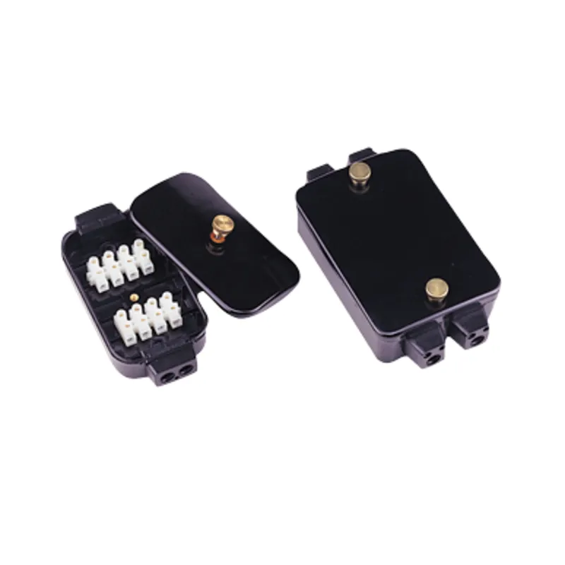 Klemmenbox, Wasserdichtes Bakelit, 2x4 Anschlüsse, 127x66x45mm