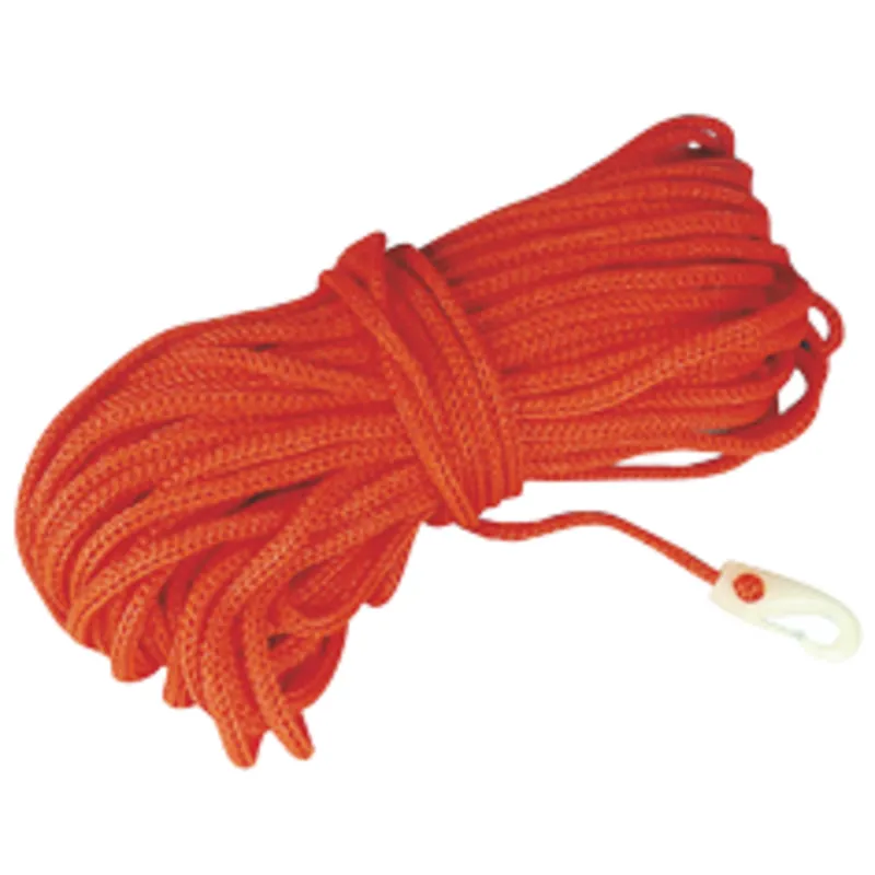 Rettungsschwimmleine Aus Polypropylen mit Kunststoff-Schnapphaken, Ø8mm, L=30m, Orange