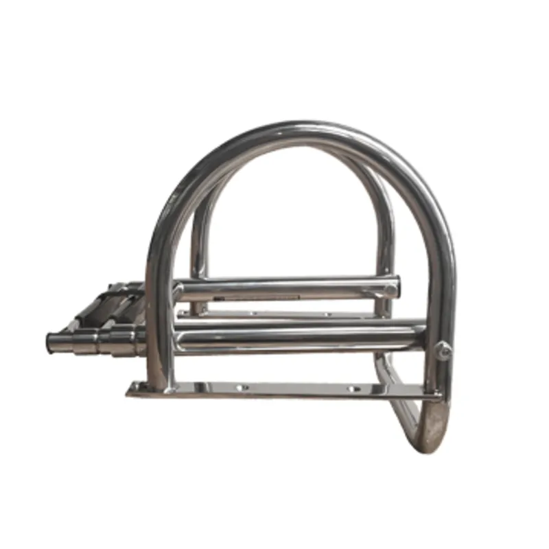 Niro Teleskopische Badeleiter 'Prince' für Badeplattform; 2+1 Ovale Stufen