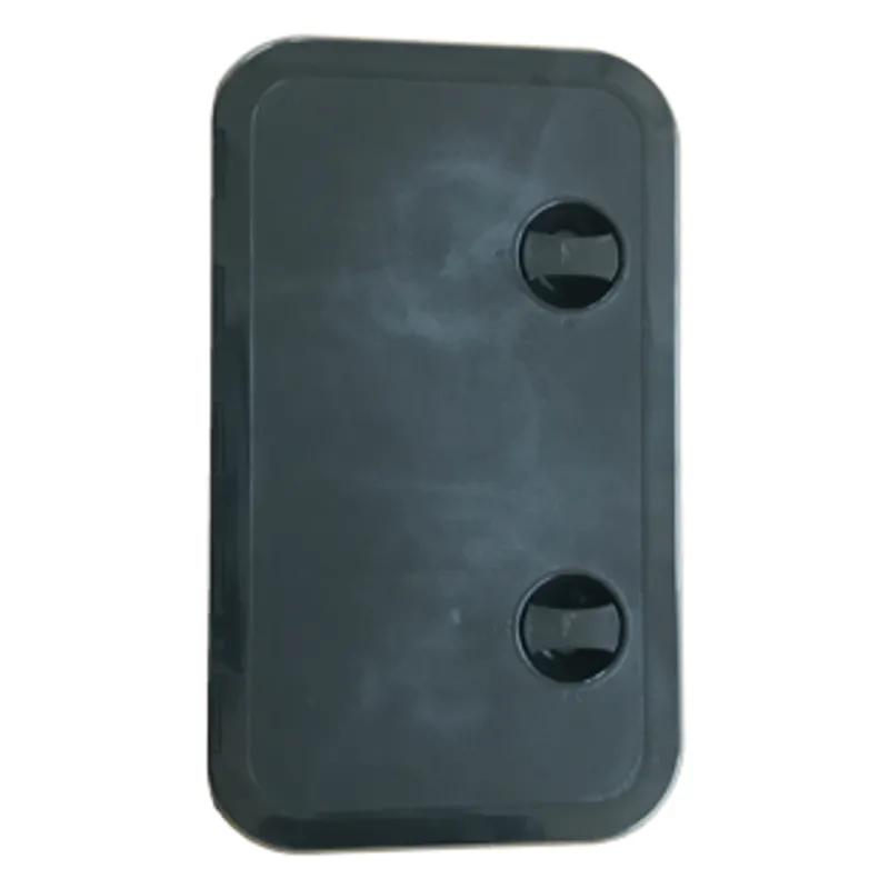 Kunststoff-Luke, 243x606mm, 2x Verschluß, 180°, Schwarz