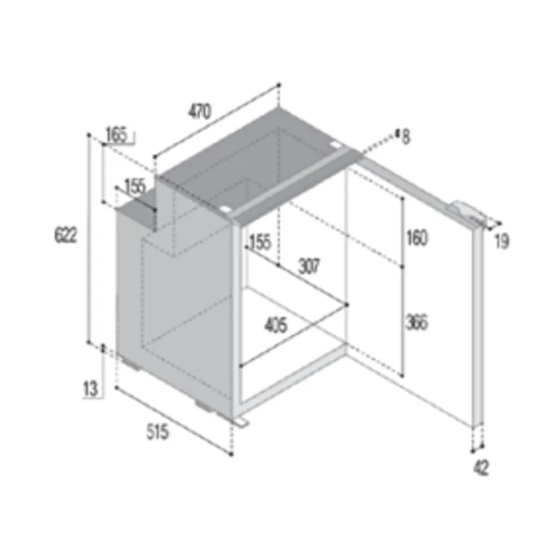 Einbaukühlschrank 'Sea Classic', Modell 'C90i', 87l