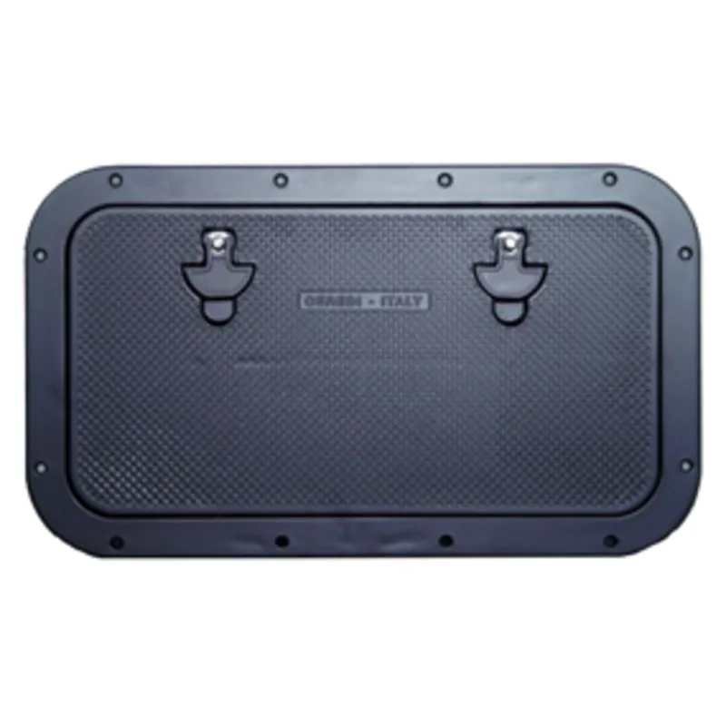 Aluminium Luke, Außenmaß 350x600mm, Innenmaß 240x490mm, Grau Ral 9006, Pulverbeschichtung