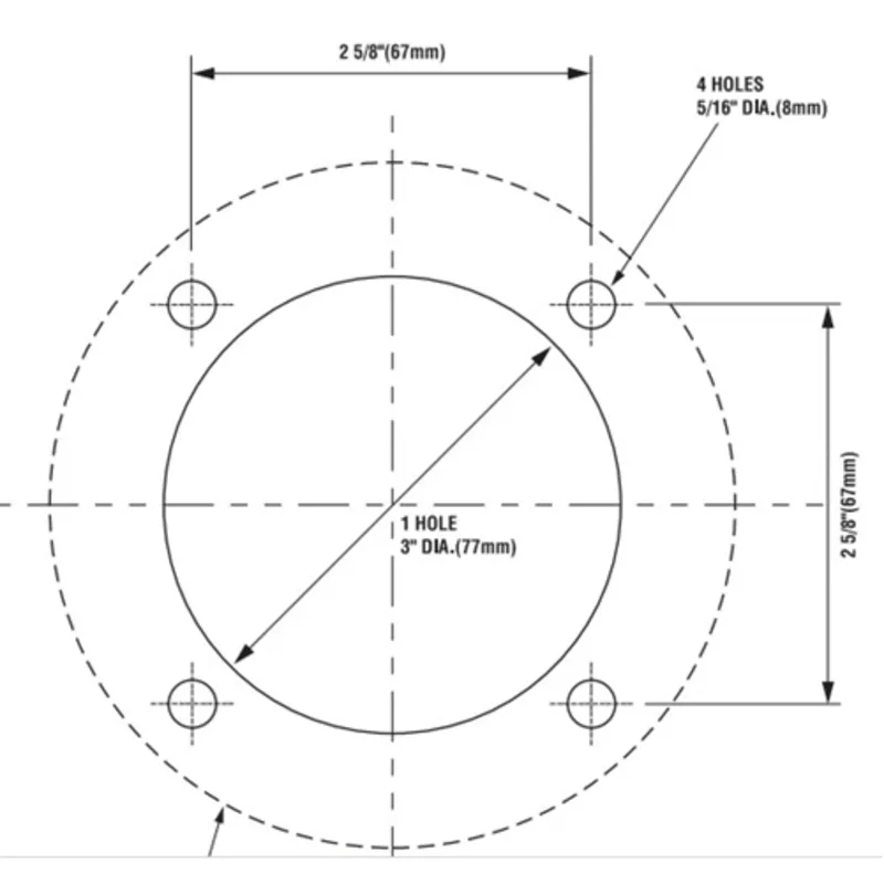 Niro Einbau Drop-In-Flansch 38mm für hydraulische Lenkpumpen