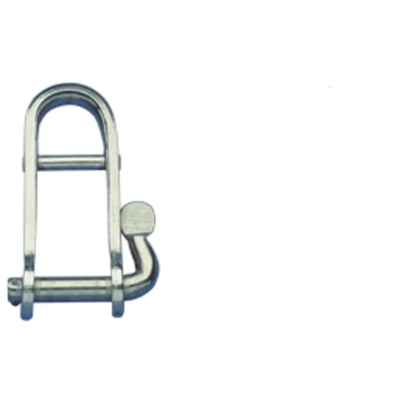 Niro Fallenschäkel mit Schnellverschluß, Ø5mm, B=14mm, H=40mm (Bruchlast 1050kg)