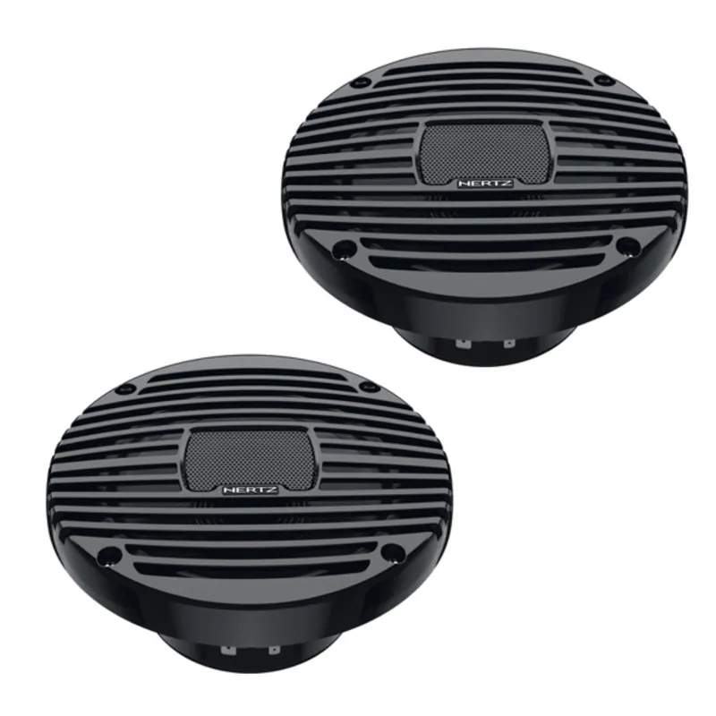Hertz HEX 6.5 M-TC - 6,5" Marine-Koaxiallautsprecher Schwarz, 2er-Set