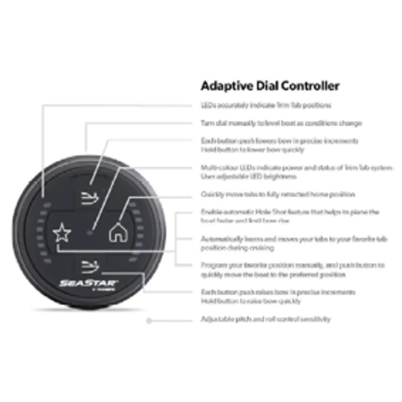 Seastar Satz, 2.25" Schlag 11.5" Adaptive Aktuator Und Controller, 9"X12" Standardplatten