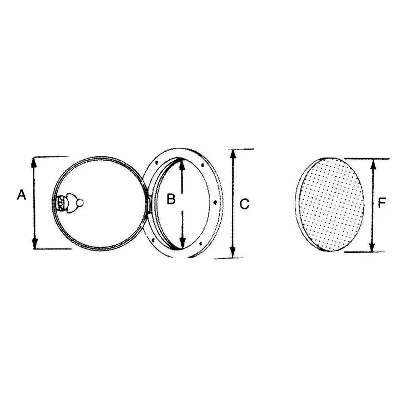 Kunststoff Inspektionsluke, A=250mm, B=235mm, C=315mm, F=265mm, Weiß
