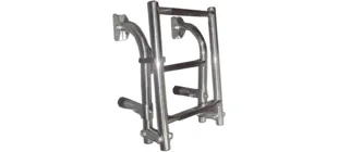 Niro Badeleiter Kunststoff mit Schritten beschichtet