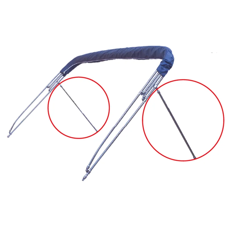 Paar Stützen für Sonnen-Top 'Wilma'; Puder Coating; Fest L=60cm, Ø25mm