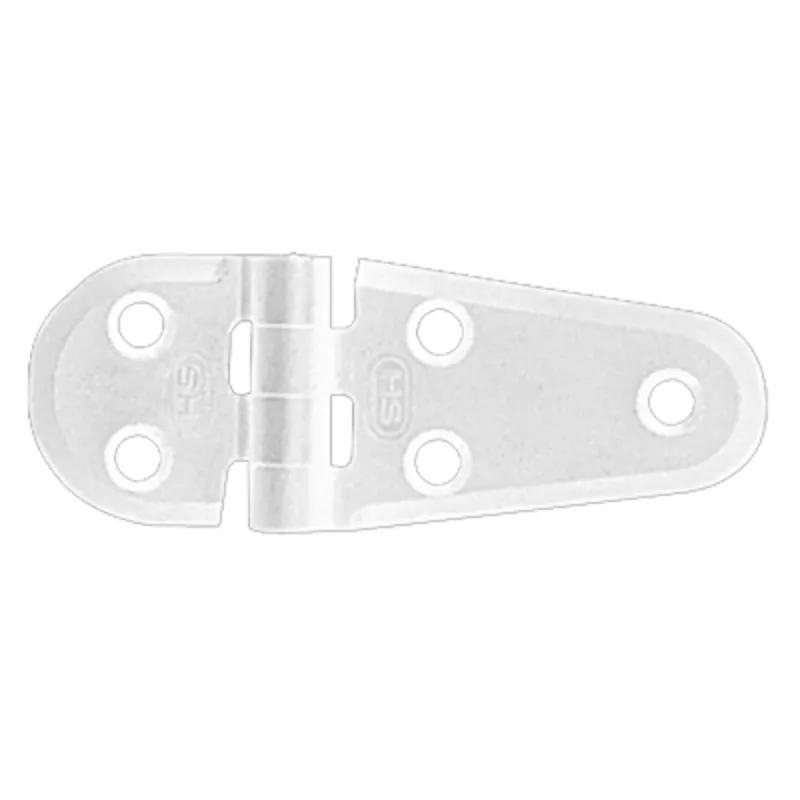 Kunststoffscharnier Polyamid, Halboval Weiß, 100x40mm, 270°