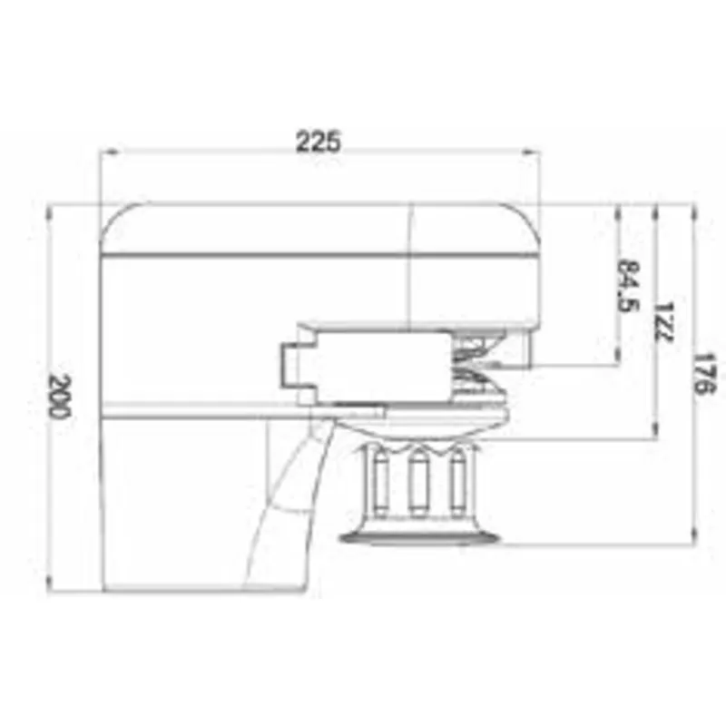 Ankerwinde Horizontal, Modell 'St Tropez', 6mm, 12v, 500w, Ohne Spillkopf