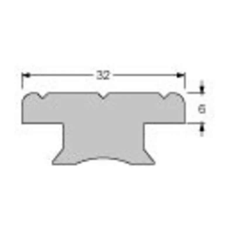 Antal Aluminium Endfitting für T-Schiene 32x6
