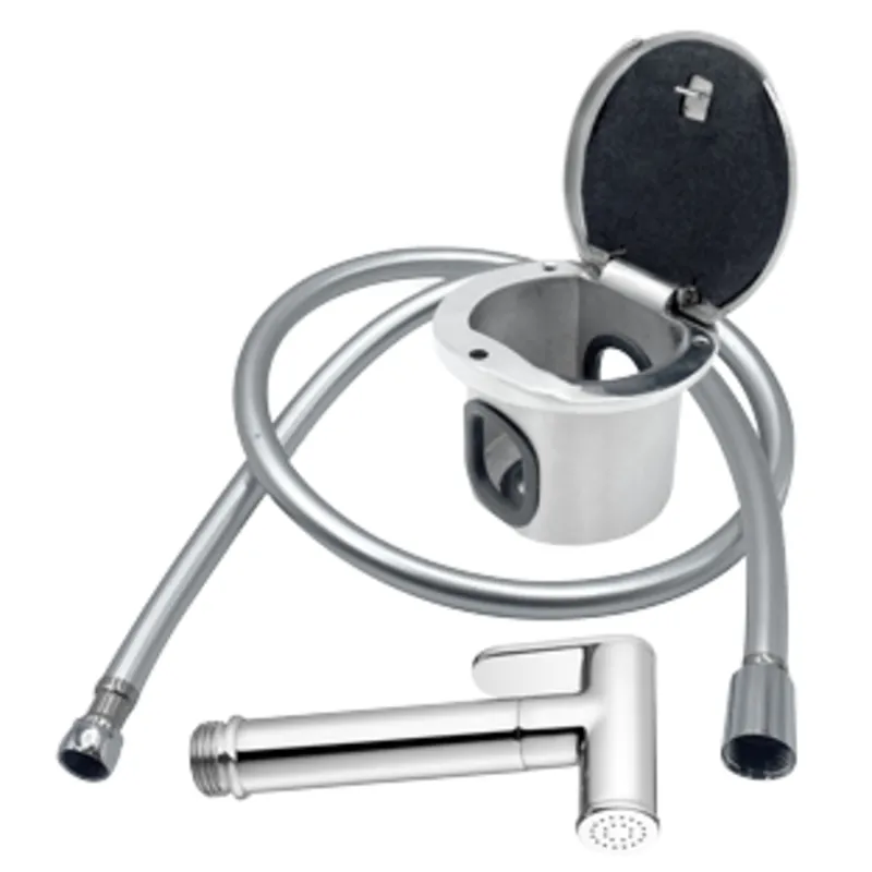 Handdusche mit Niro Einbaukasten; Schlauchlänge=2,5m