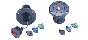 allpa Kunststoff Deckeinfüllstutzen mit farbkodiertem Schlüssel