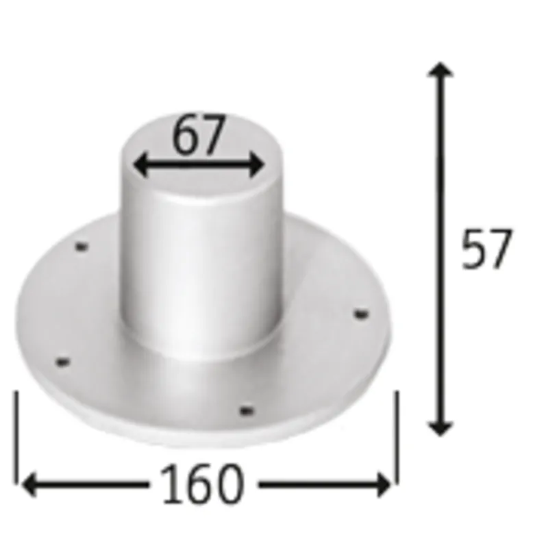 Aluminium Fußplatte für Ausziehbares Tischbein