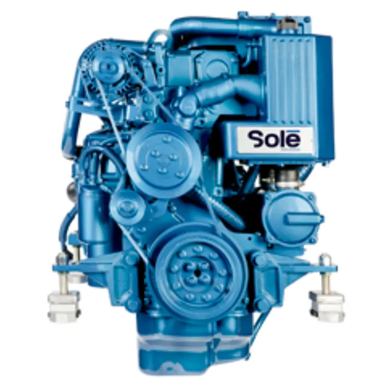 Solé Schiffsdiesel Sdz 165 Turbo & Intercooler, mit Technodrive Wendegetriebe Tm880a, R=2.60:1