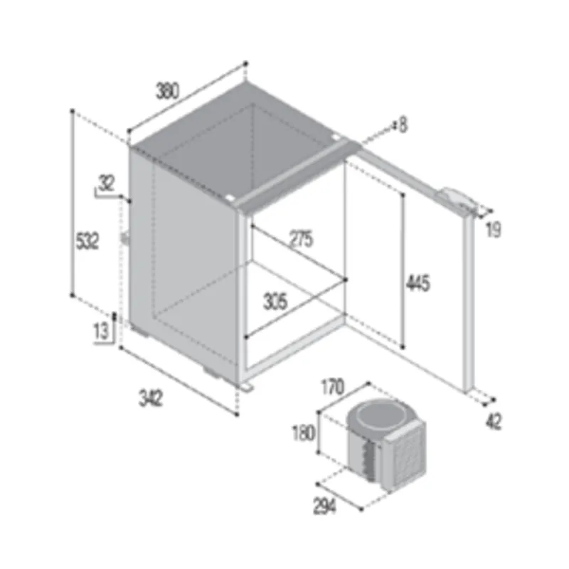 Einbaukühlschrank 'Sea Classic', Modell 'C42l', 40l