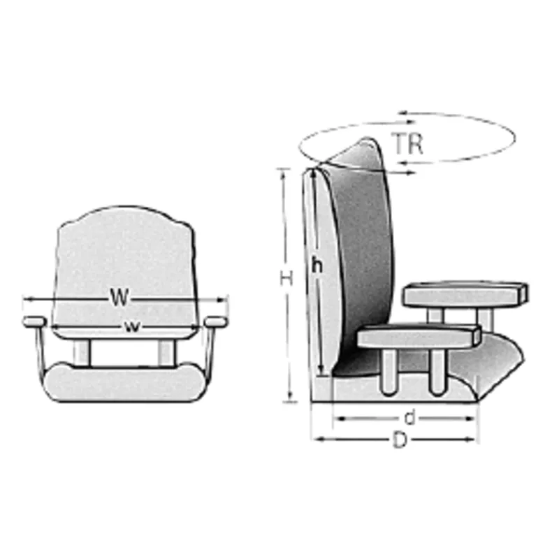 Klappstuhl Modell 'Skipper' Standard, Grau/Anthrazit