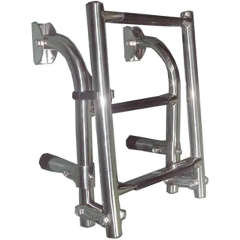 Niro Badeleiter, 1+2-Stufen mit Kunststoff Beschichtet, Ausgeklappt 235x600mm, Rohr Ø22mm