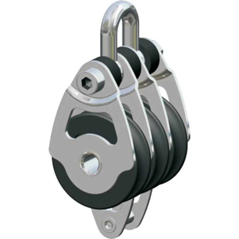 Antal Niro 316 Mini Blöcke Serie 34x6, Kugelgelagert, Triple Blöcke + Becket (Unterbügel)