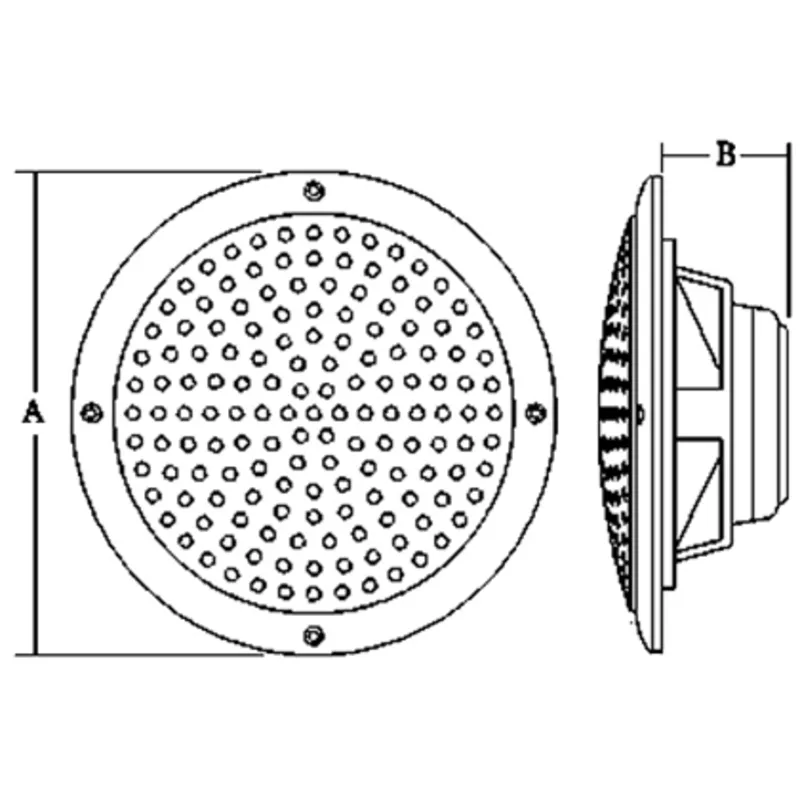 Wasserbeständiger Lautsprechersatz, 60w, 2-Weg, Lochmaß Ø120mm, Weiß