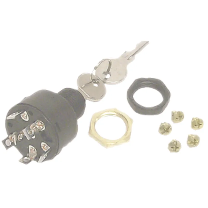 Sierra Polyester Zündschloß, 3-Magnetische Positionen, Off-Run-Start, Max. Wanddicke 16mm, 6-Polig