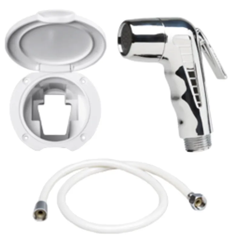 Handdusche mit Einbaukasten, Schlauchlänge=2,5m, Weiß