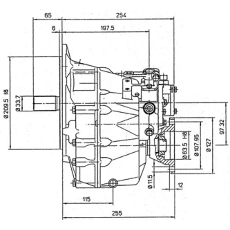 Technodrive Hydraulisches Wendegetriebe Tm345, R=2,00:1