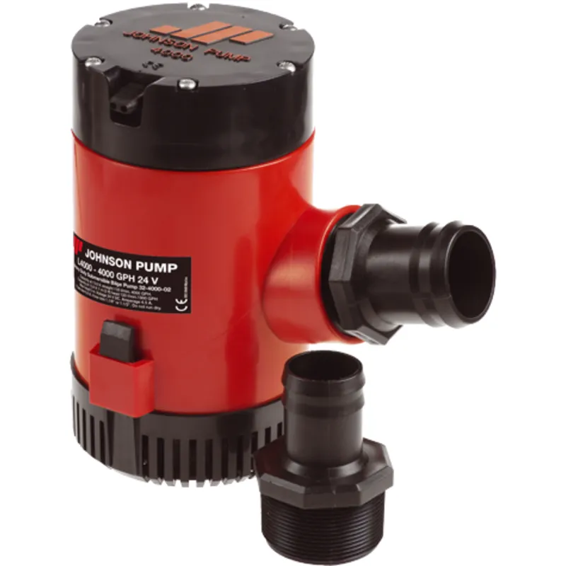 Johnson Pump L-Serie Bilgepumpe L4000, 24v/7,5a, 252l/Min, Schlauchanschluss 1-1/2" & 2"
