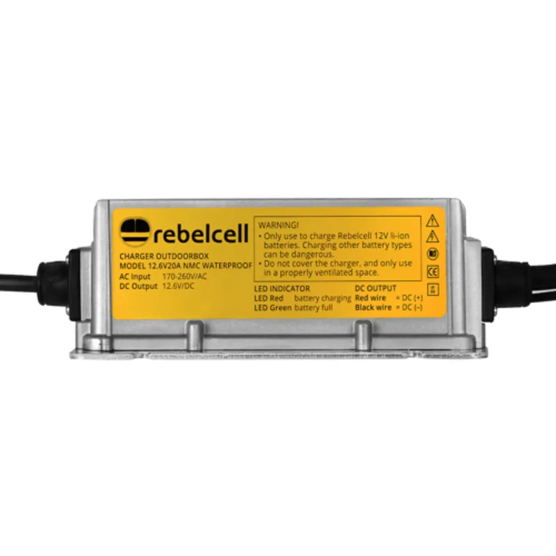 Rebelcell Ladegerät 12.6V20A IP65 wasserdicht - für Outdoorbox 12.50AV/12.70AV