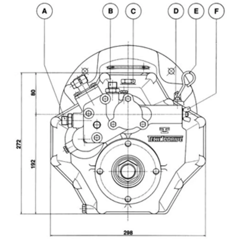 Technodrive Hydraulisches Wendegetriebe Tm345a, R=2,00:1