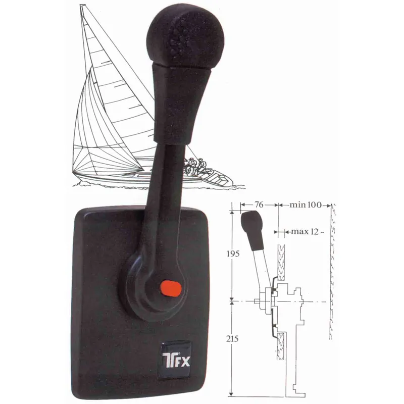 SeaSgtar Einhebel-Fernbedienung B80/S, Seitenmontage, für Segelschiffe