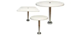 Kunststoff Tische mit Aluminium Tischbein