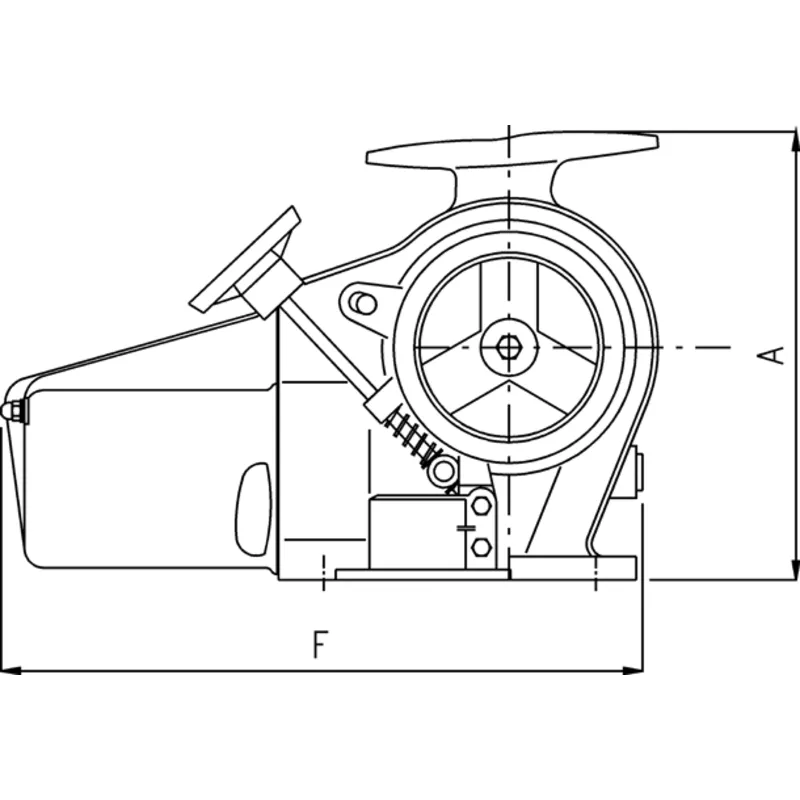 Lofrans Windlasses Ankerwinde Horizontal, Modell 'Falkon', 12mm, Iso-13mm Din766, 24v, 1700w, mit Spillkopf
